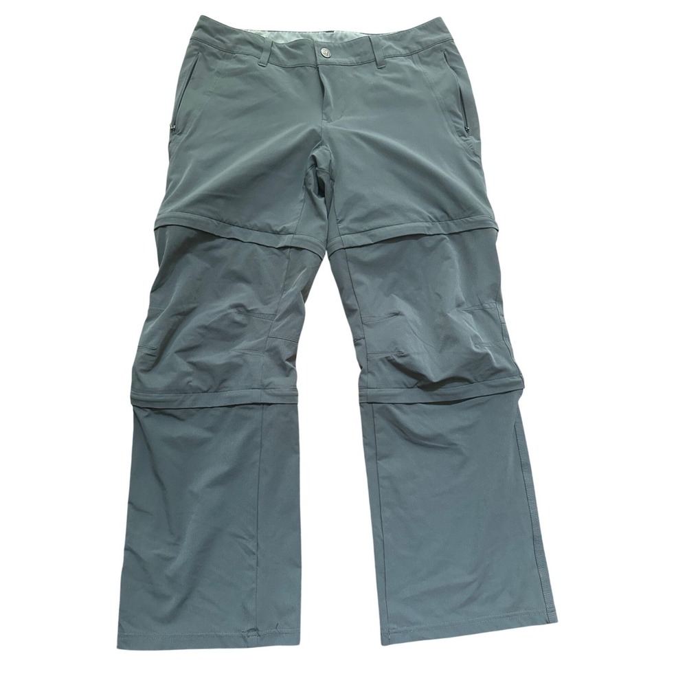 REI Womens Gray Convertible Zip Away Hiking Pants Size 10 Petite